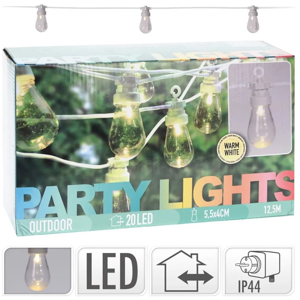 ProGarden Σετ Φωτισμού LED Party 20 Λαμπτήρες 4,5 V