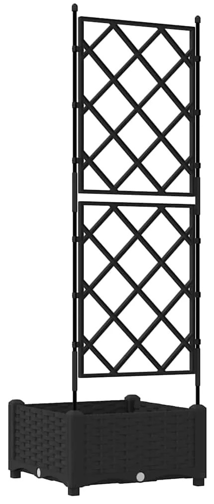 vidaXL Κηποτινάκι με Τρέλα Μαύρο 40 x 40 x 125.5 εκ. PP