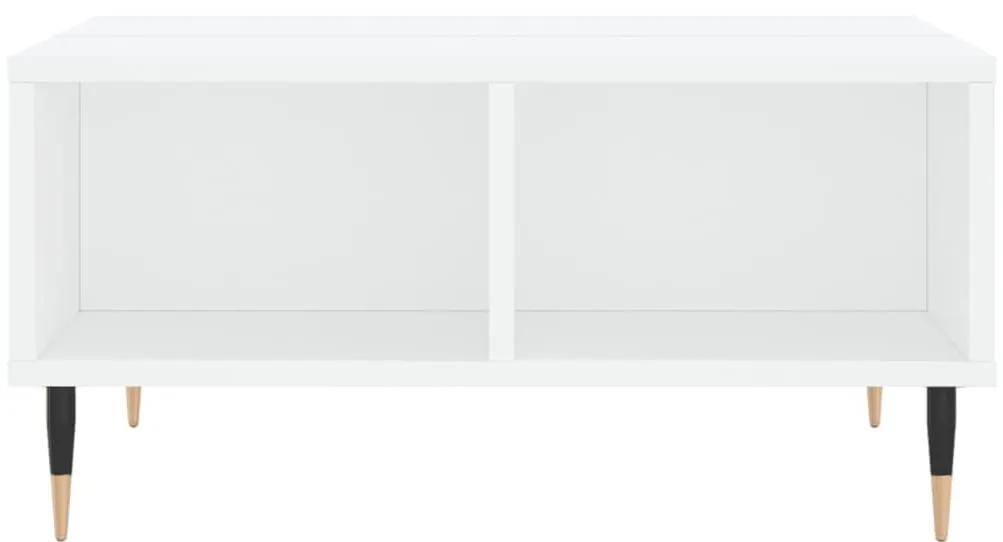 Τραπεζάκι Σαλονιού Λευκό 60 x 60 x 30 εκ. Επεξεργασμένο Ξύλο - Λευκό