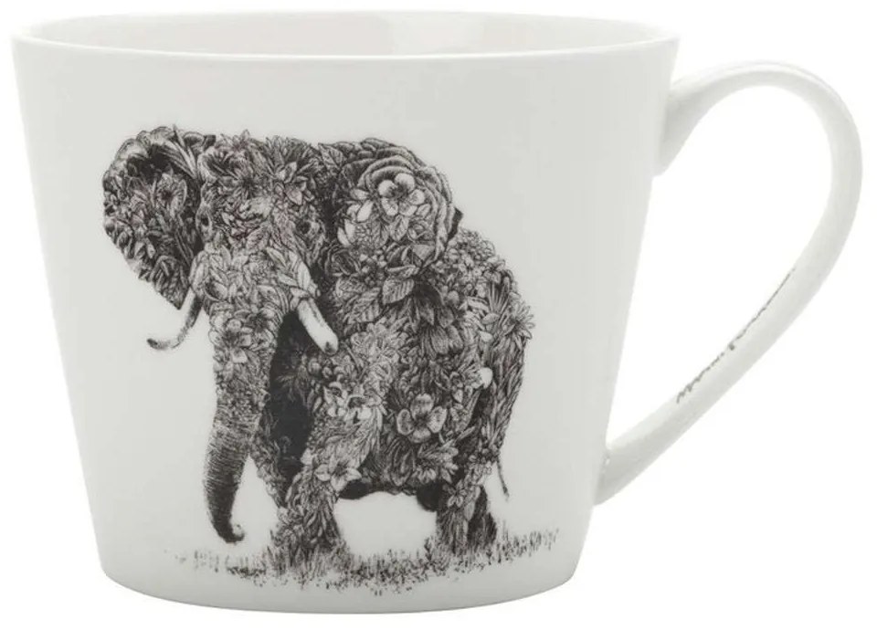Κούπα African Elephant Marini Ferlazzo DX0510 450ml Black-White Maxwell &amp; Williams Porcelain