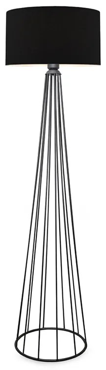 Φωτιστικό δαπέδου Faraday Megapap μέταλλο/ύφασμα χρώμα μαύρο 38x21x155εκ.