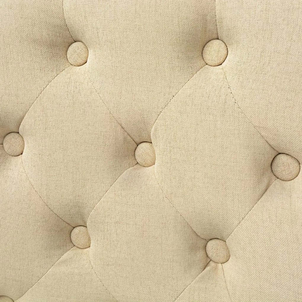 vidaXL Καρέκλες Τραπεζαρίας 4 τεμ. Κρεμ Υφασμάτινες