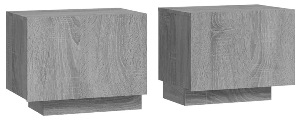 vidaXL Κομοδίνο Γκρι Sonoma 100x35x40 εκ. από Επεξεργασμένο Ξύλο