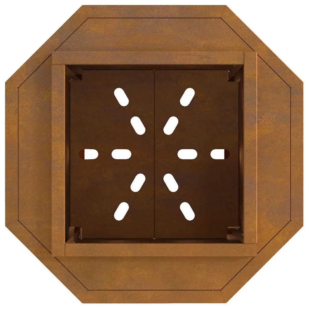 vidaXL Φωτιά Καφέ 38 x 38 x 51 cm Ατσάλι σκληρυθέν στον αέρα