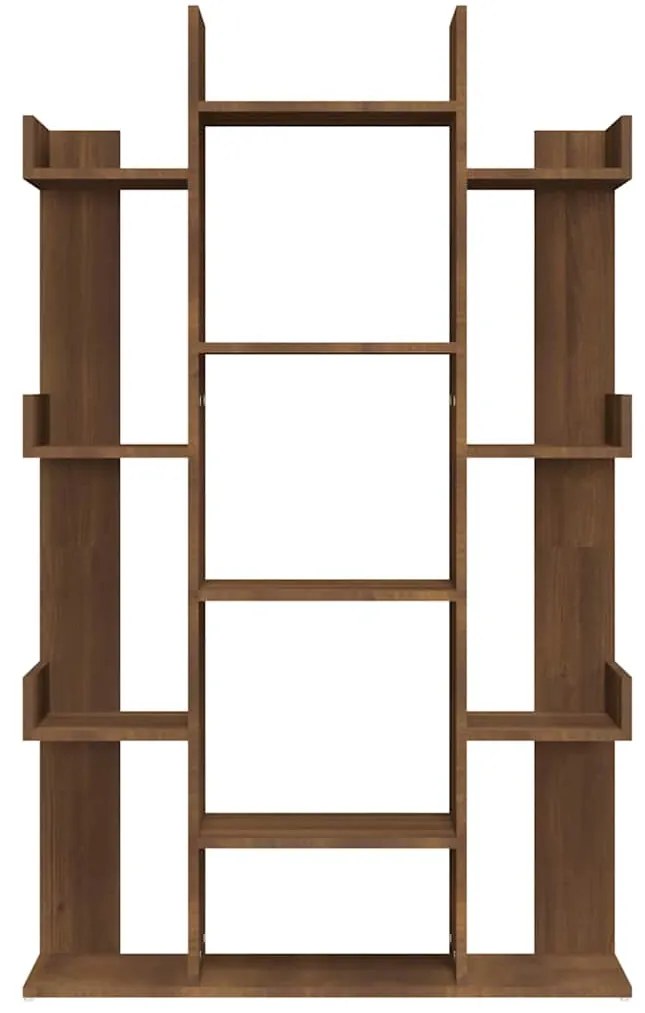 vidaXL Βιβλιοθήκη Καφέ Δρυς 86x25,5x140 εκ. από Επεξεργασμένο Ξύλο