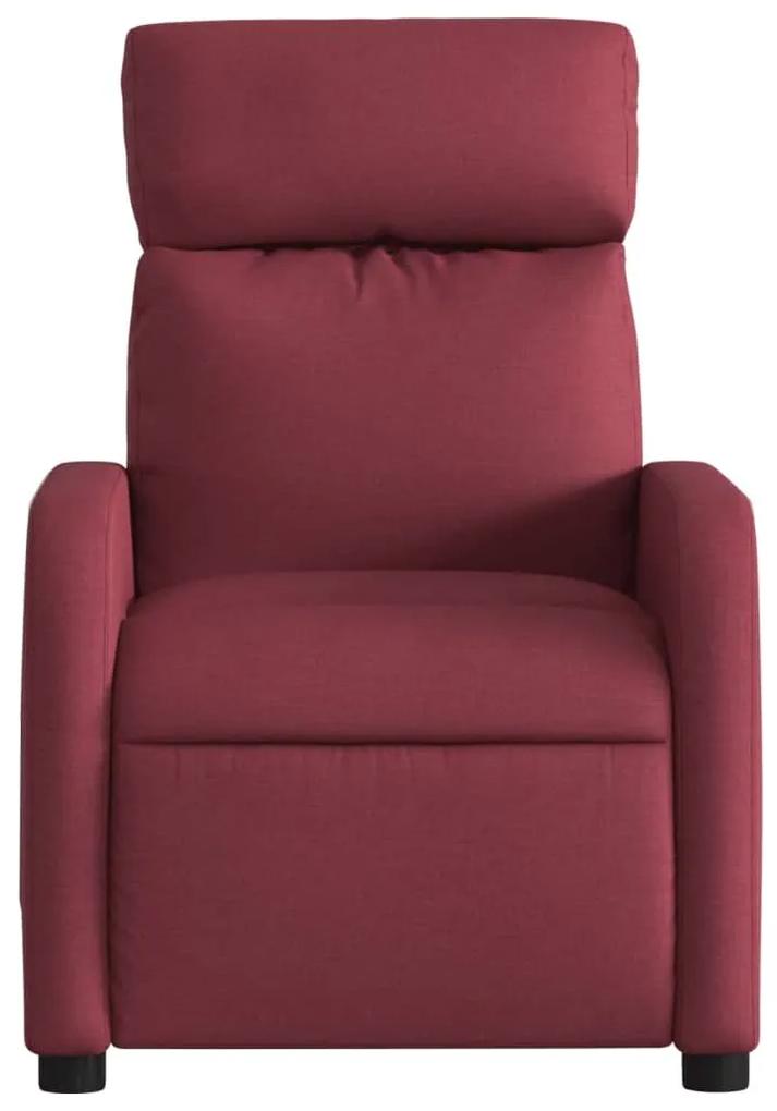 Πολυθρόνα Ανακλινόμενη Μπορντό Υφασμάτινη - Κόκκινο