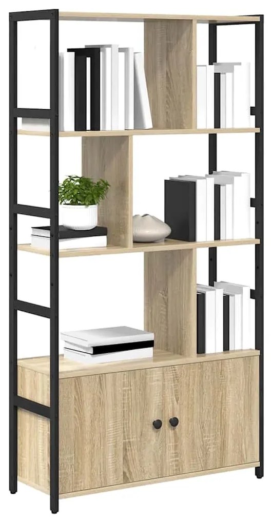 vidaXL Ράφι Βιβλίων Δρύς Sonoma 80 x 30 x 155,5 εκ Επεξεργασμένο ξύλο