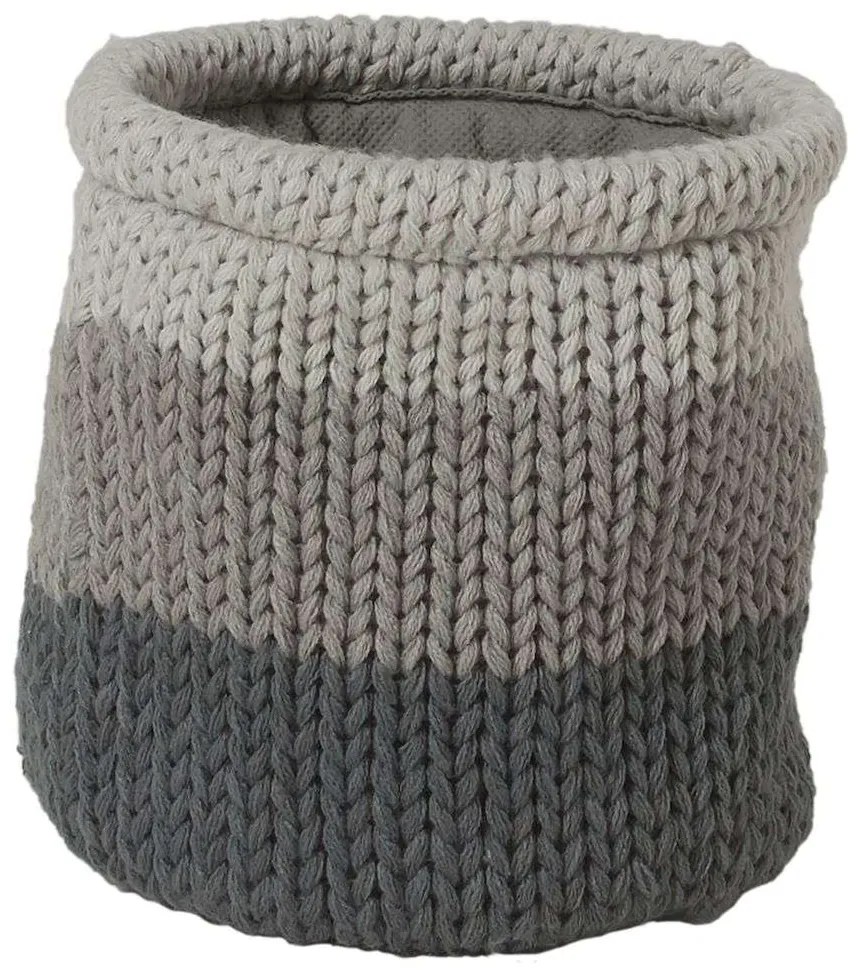Καλάθι Αποθήκευσης Acrylic 15x15εκ. Knitted Grey Sealskin 361971312