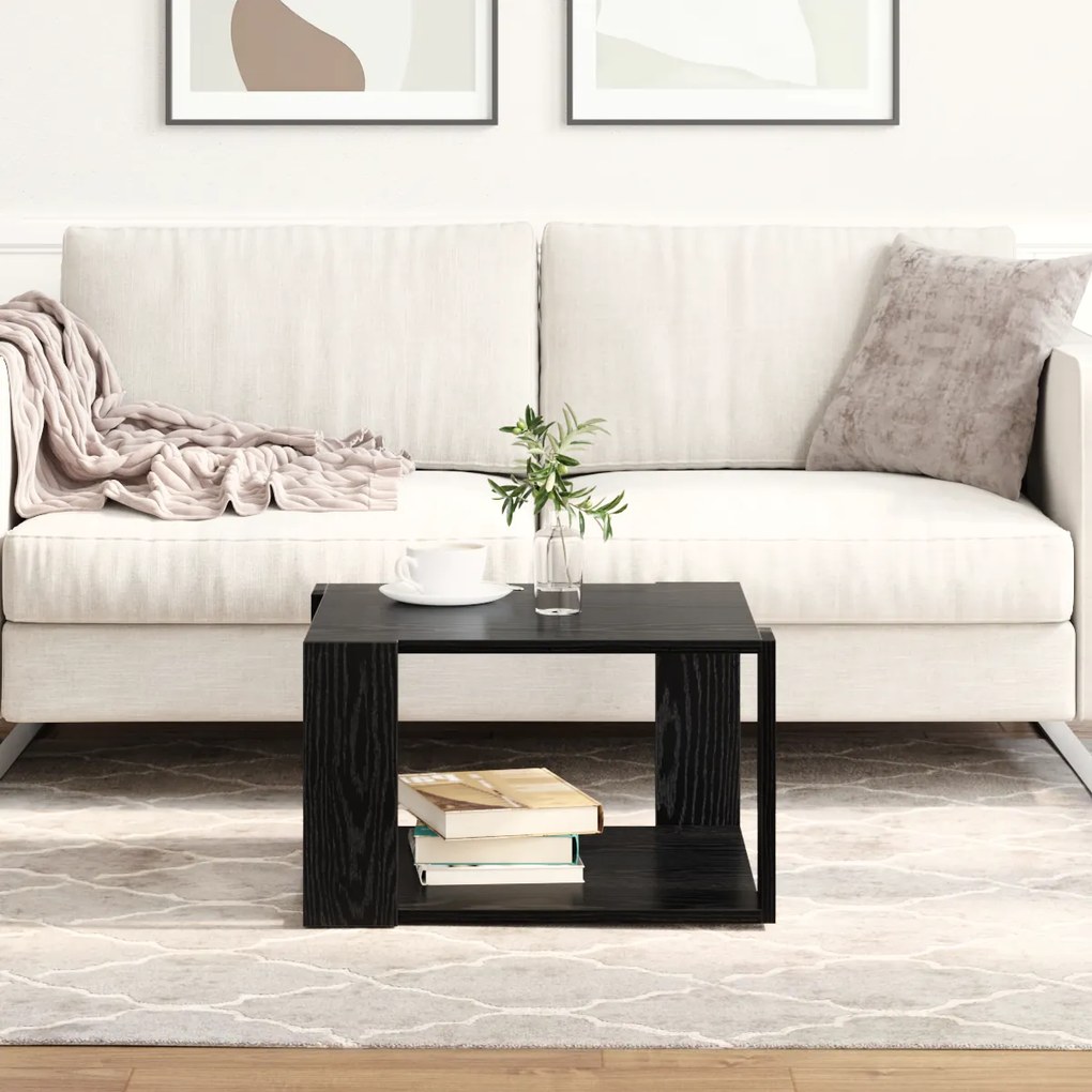 vidaXL Τραπεζάκι Καφέ Μαύρου Δρυός 51,5x51,5x30 εκ. Ξύλο