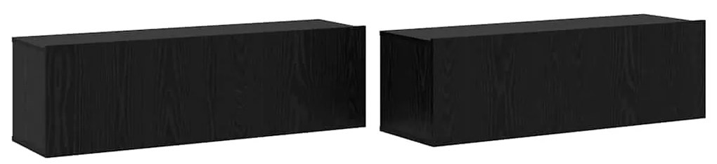 vidaXL Σετ επίπλου τηλεόρασης 6 pcs Μαύρη Οξυά Επεξεργασμένο ξύλο