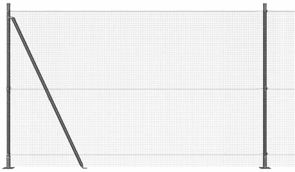vidaXL Στύλος Περιφράξεων Γκρι 10 x 1,6 μ (16 x 16 χιλιοστά πλέγμα)