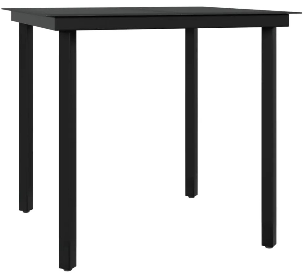 vidaXL Σετ Τραπεζαρίας Κήπου 5 Τεμαχίων Μαύρο με Μαξιλάρια