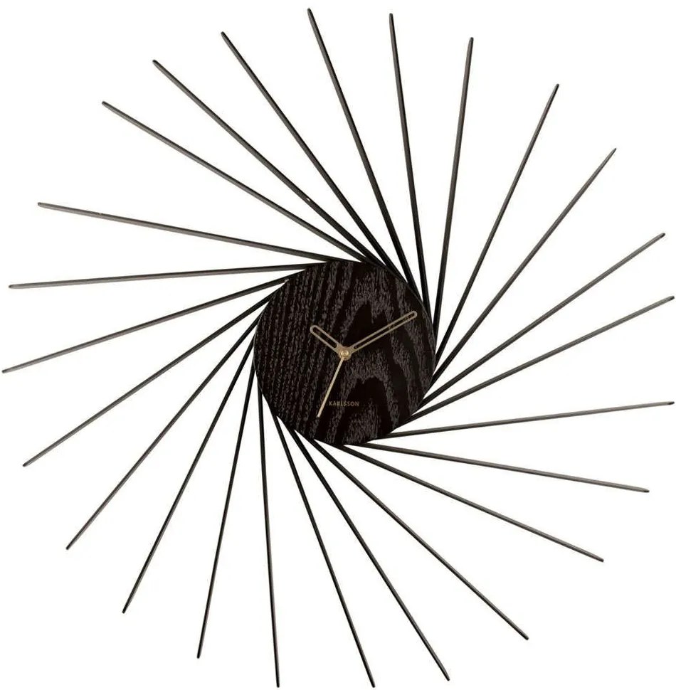 Ρολόι Τοίχου Helix KA5890BK Φ68x6,5cm Black Karlsson Wood