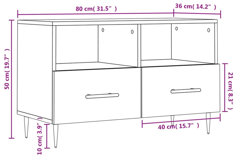 ΈΠΙΠΛΟ ΤΗΛΕΟΡΑΣΗΣ ΓΚΡΙ ΣΚΥΡΟΔΕΜΑΤΟΣ 80X36X50 ΕΚ. ΕΠΕΞΕΡΓ. ΞΥΛΟ 828960