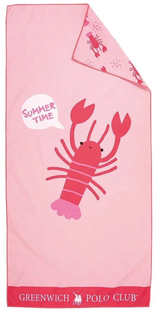 Πετσέτα Θαλάσσης Παιδική 4040 Pink Greenwich Polo Club Beach 70x140cm Microfiber