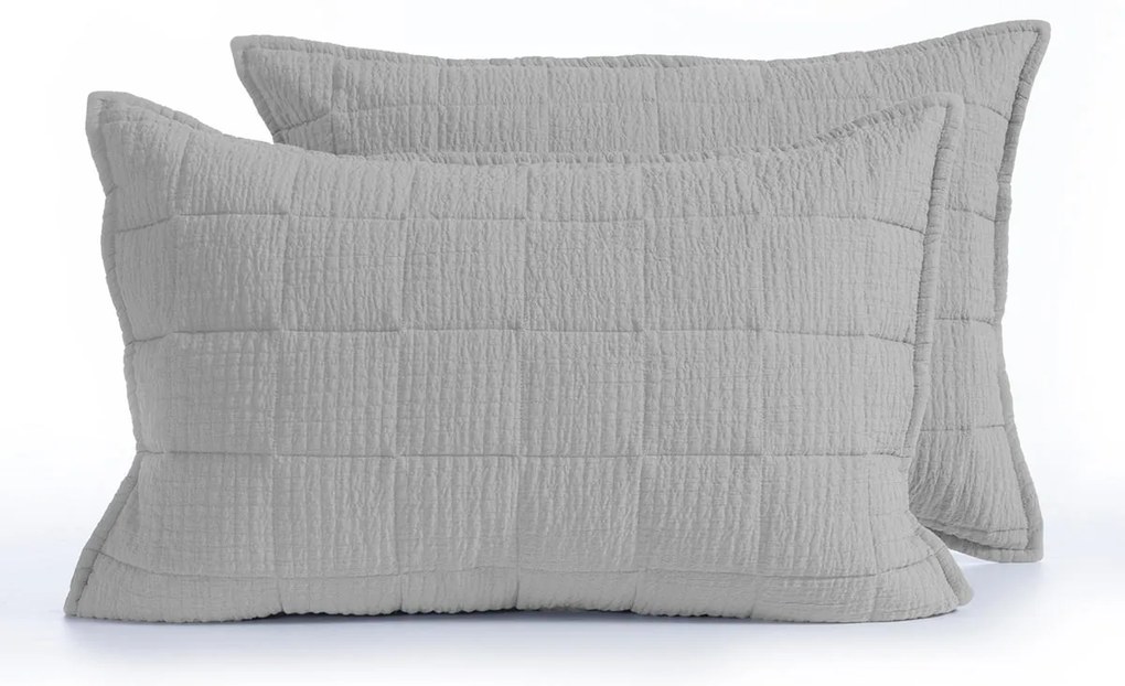Ζεύγος Μαξιλαροθήκες Καπιτονέ (52x72) Nef-Nef Homeware Elements Olympia Grey