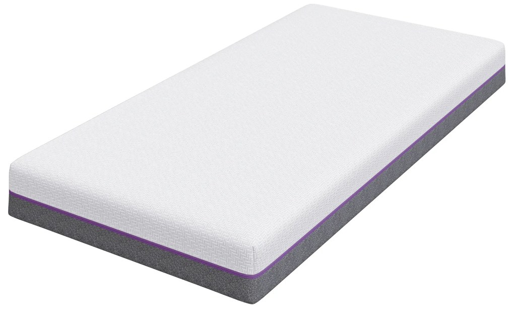 vidaXL Στρώμα Λευκό, Γκρίζο 100 x 200 cm Pěna