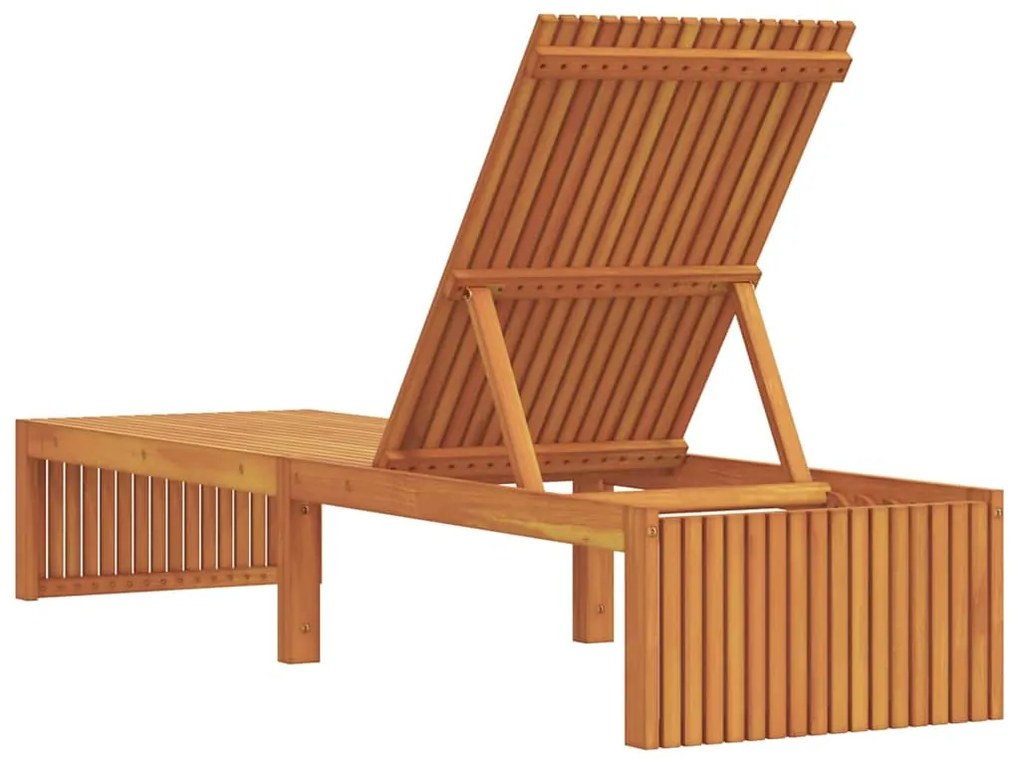 vidaXL Ξαπλώστρα 1-πρόσωπο Καφέ 200 x 55 x 94εκ Μασίφ ξύλο ακακίας