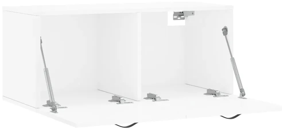 vidaXL Ντουλάπι Τοίχου Γυαλιστερό Λευκό 80x36,5x35 εκ. Επεξεργ. Ξύλο