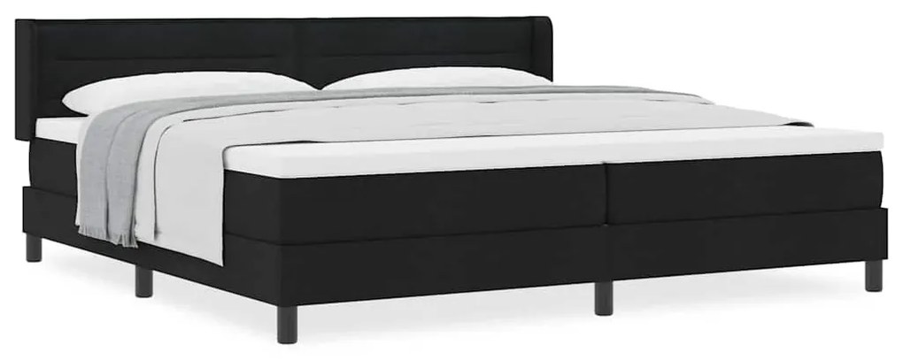 vidaXL Κρεβάτι box spring με στρώμα με στρώμα Μαύρο 200 x 200 cm