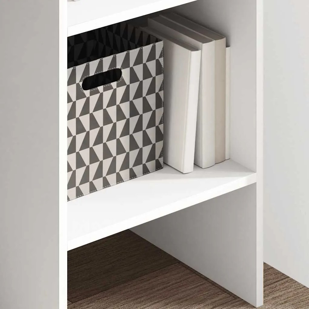 vidaXL Βιβλιοθήκη Λευκή 40 x 35 x 180 εκ. από Επεξ. Ξύλο