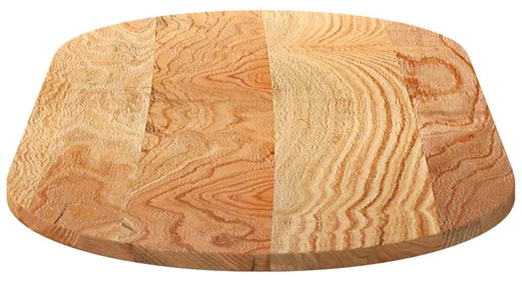 Επιτραπέζια επιφάνεια Ανοιχτό Καφέ 120x60x2 εκ. Ξύλο Δρυός Οβάλ - Γκρι