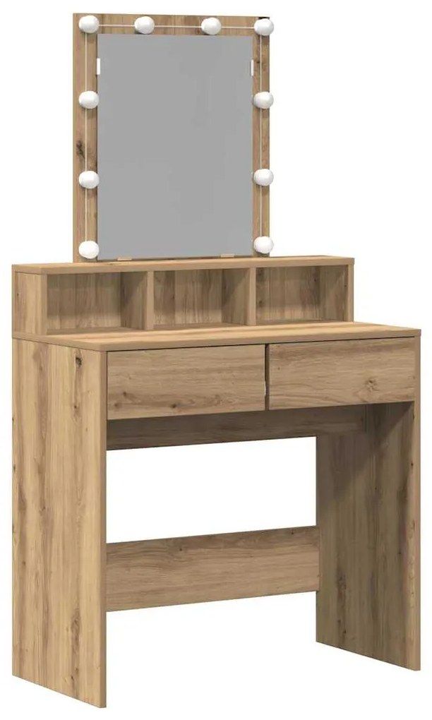 vidaXL Κομμωτήριο artisan δρυς 80 x 41 x 144.5 εκ Επεξεργασμένο ξύλο