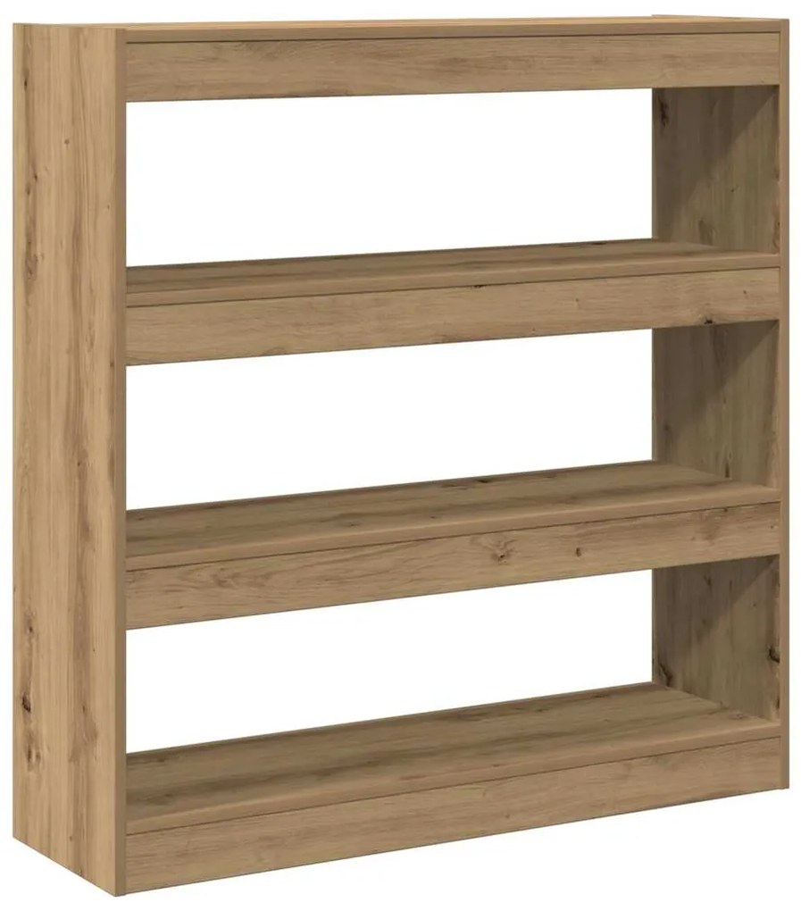 vidaXL Βιβλιοθήκη artisan δρυς 100 x 30 x 103 εκ. Επεξεργασμένο ξύλο