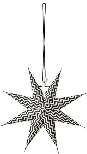 Αστέρι Κρεμαστό Μαύρο-Λευκό Ρίγες Χαρτί Βαμβάκι Μαγνήτης Φ20cm Uni Star S 760-403-03 Affari of Sweden 760-403-03