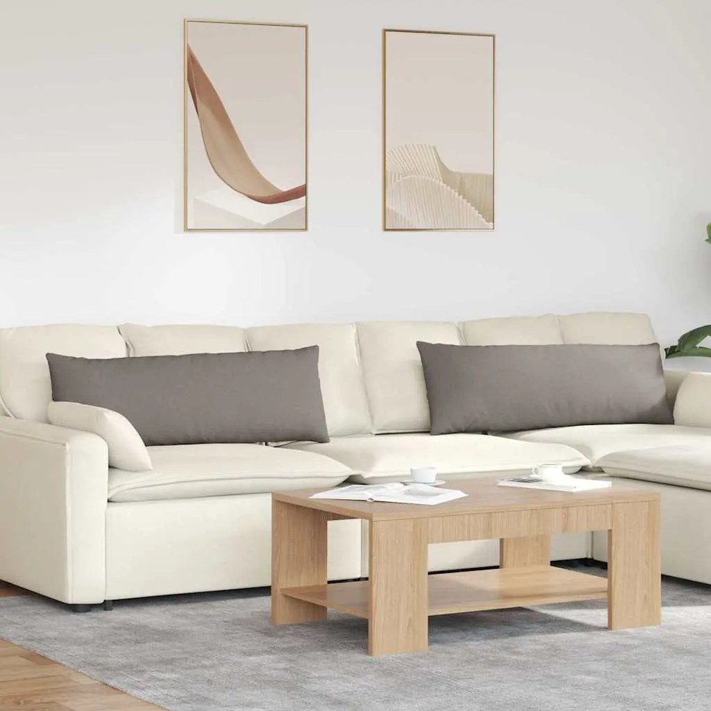 vidaXL Μαξιλάρι Καναπέ 2 pcs Taupe 120 x 40 cm ύφασμα