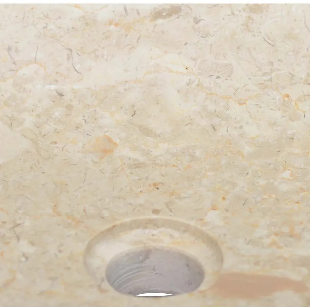 vidaXL Νιπτήρας Κρεμ 50 x 35 x 10 εκ. Μαρμάρινος