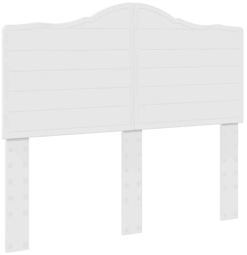 vidaXL Κεφαλάρι με κεφαλάρι Λαμπερό Λευκό 135 cm Επεξεργασμένο ξύλο