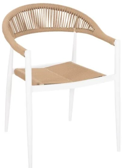 ΠΟΛΥΘΡΟΝΑ ΑΛΟΥΜΙΝΙΟΥ GRET HM5854.01 ΛΕΥΚΗ PE RATTAN ΜΠΕΖ 56x55,5x78Υεκ.