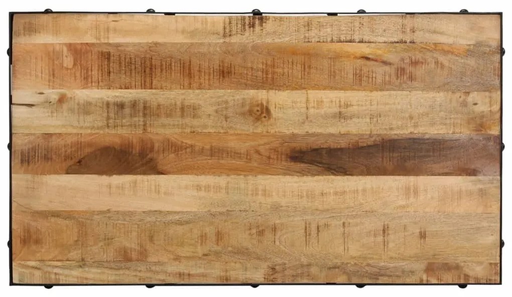 vidaXL Τραπεζάκι Σαλονιού με Ρόδες 100x55x26 εκ. από Μασίφ Ξύλο Μάνγκο