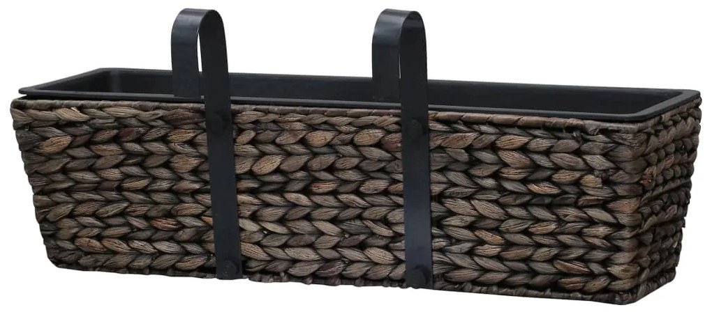 vidaXL Γλάστρες Υπερυψωμένες 3 τεμ. Καφέ από Υάκινθο του Νερού