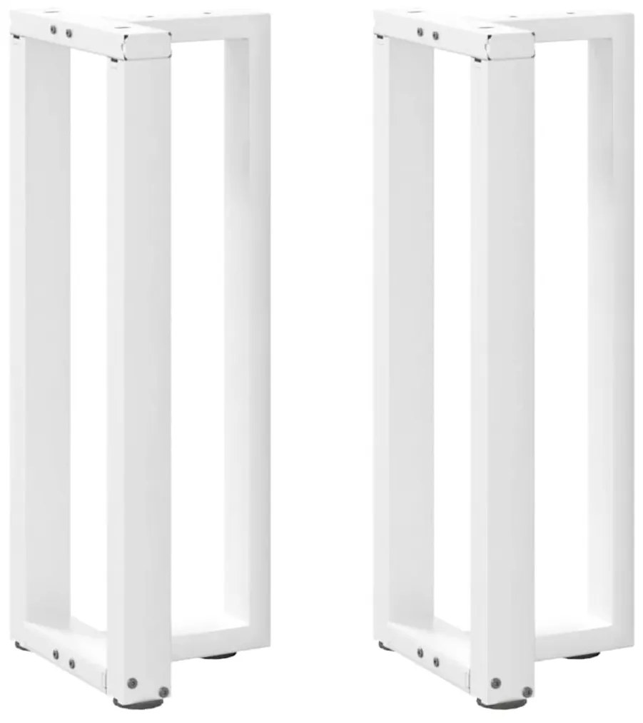 Πόδια Κονσόλας σε Σχήμα Τ, 2 τεμ. Λευκά 25x28x(72-73) εκ. Ατσάλι