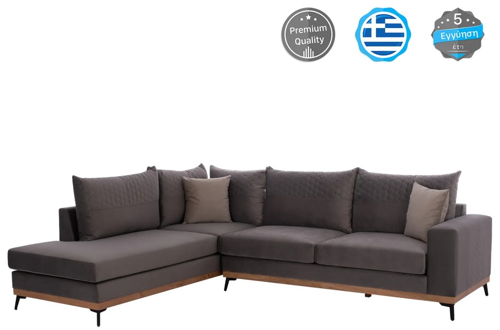 Intrahome ΚΑΝΑΠΕΣ ΑΡΙΣΤΕΡΗ ΓΩΝΙΑ LILONGWEKUCASABLANCALCASABLANCA_LUMPURERLEYSINCASABLANCA ΥΦΑΣΜΑ ΑΛΕΚΙΑΣΤΟ ΓΚΡΙ 290x240x92Υεκ..01L intraho-1627624
