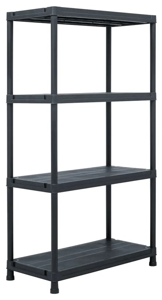vidaXL Ραφιέρες 2 τεμ. Μαύρες 60 x 30 x 138 εκ. Πλαστικές