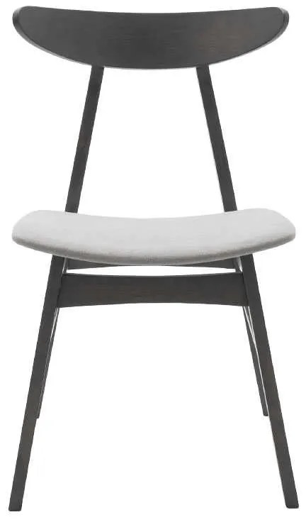 Καρέκλα Orlean pakoworld ξύλο rubber wood rustic grey-ύφασμα γκρι