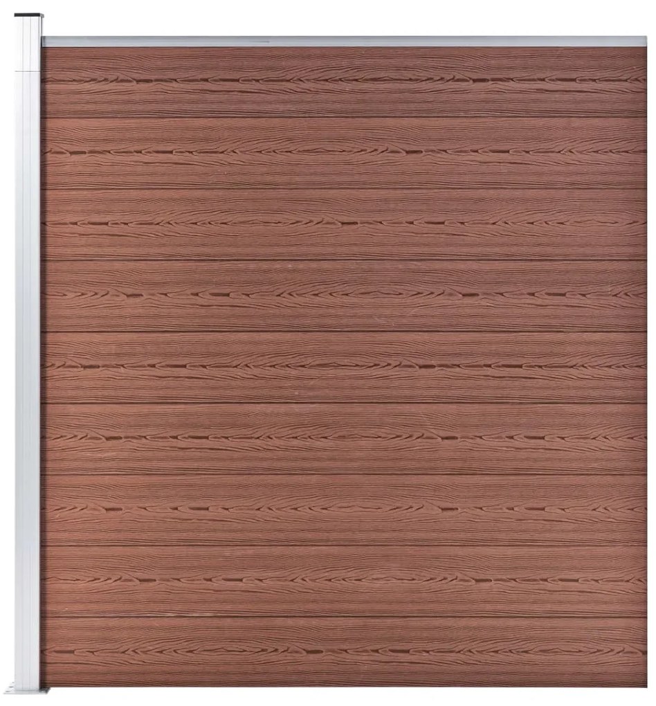 Πάνελ Περίφραξης Καφέ 175 x 186 εκ. από WPC