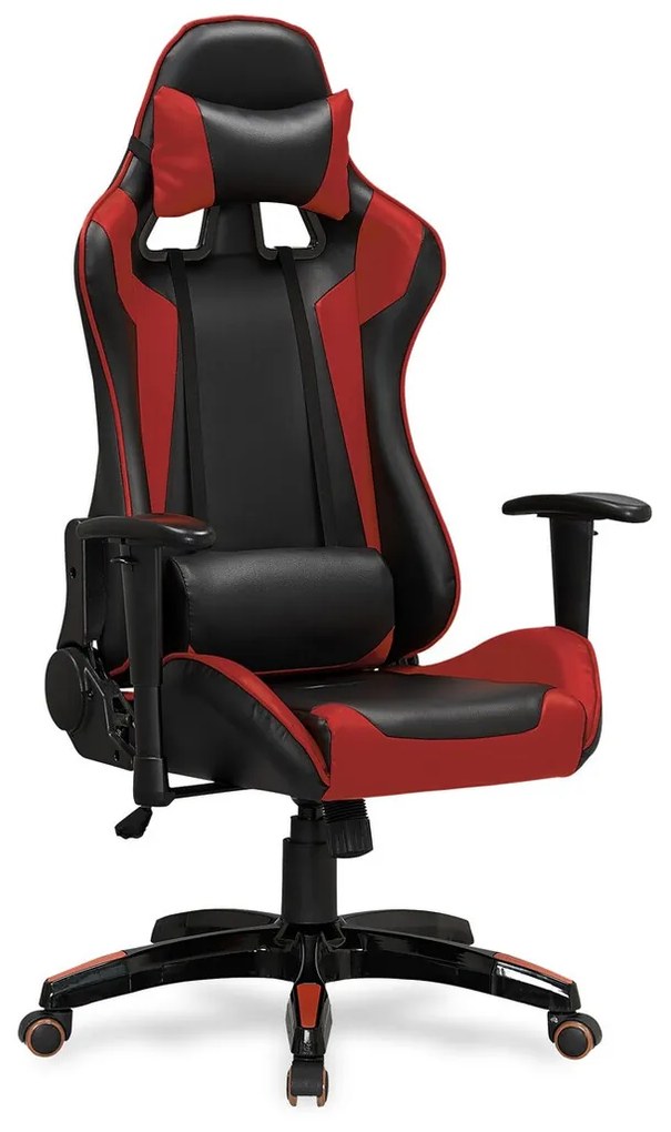 Καρέκλα gaming Houston 320, Μαύρο, Κόκκινο, 126x68x69cm, Με μπράτσα, Με ρόδες, Μηχανισμός καρέκλας: Κλίση