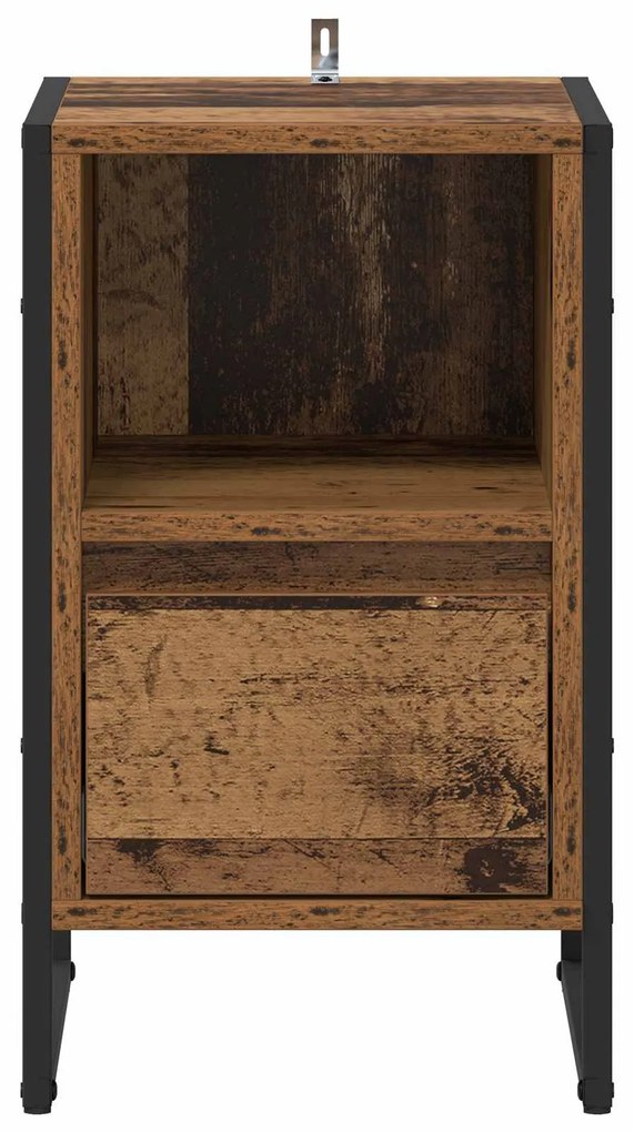 vidaXL Κομοδίνο 2 pcs Παλιό Ξύλο 39,5 x 30 x 50 εκ Επεξεργασμένο ξύλο