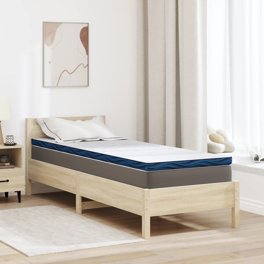 vidaXL Στρώματα Λευκό και Μπλε 80 x 200 cm