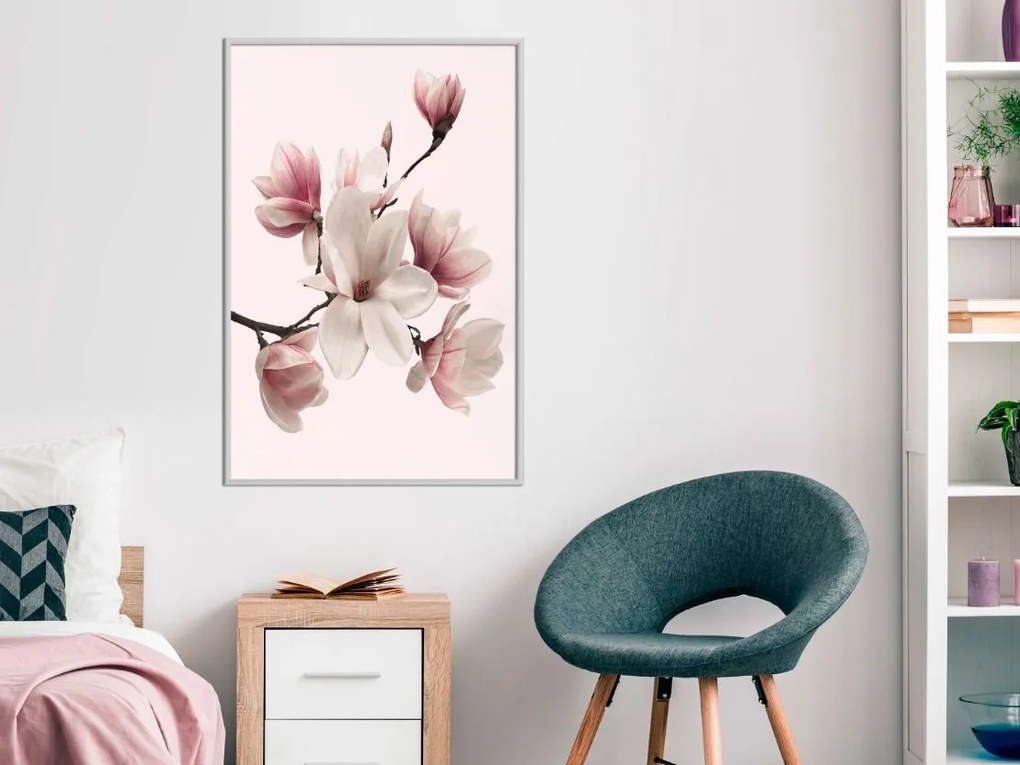 Αφίσα - Blooming Magnolias I - 20x30 - Χρυσό - Χωρίς πασπαρτού