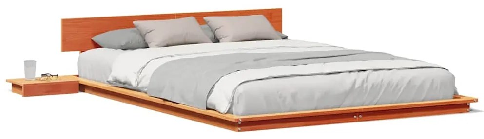 vidaXL Σκελετός Κρεβατιού Καφέ 140 x 200 cm ξύλο