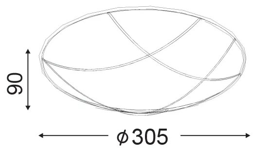 ΠΛΑΦΟΝΙΕΡΑ ΜΕΤΑΛΛΙΚΗ ΜΑΥΡΟ - ΧΡΥΣΟ Φ30CM 2XE27 MINOS - DLA7192 - DLA7192