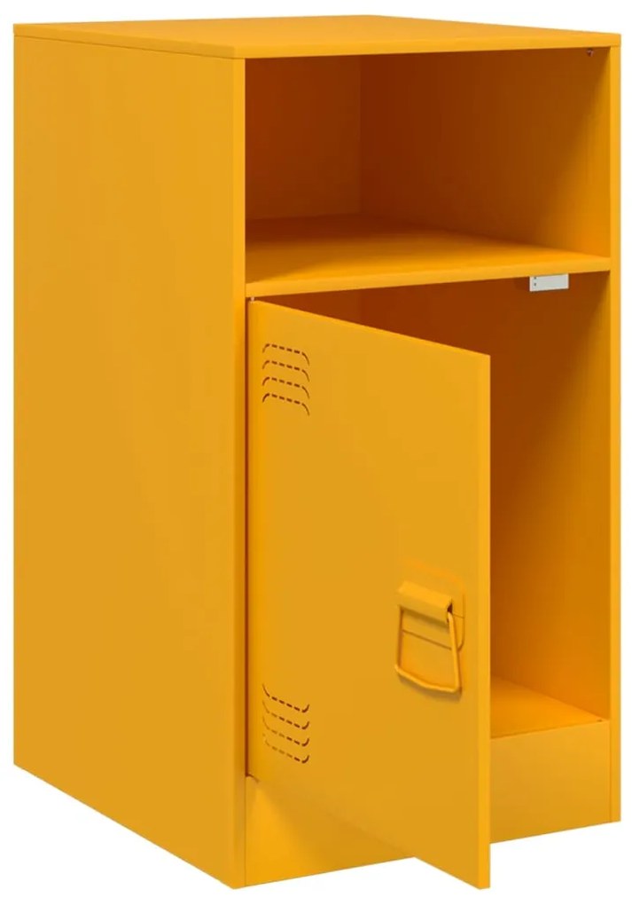 vidaXL Κομοδίνο Μουσταρδί 34,5 x 39 x 62 εκ. από Χάλυβα