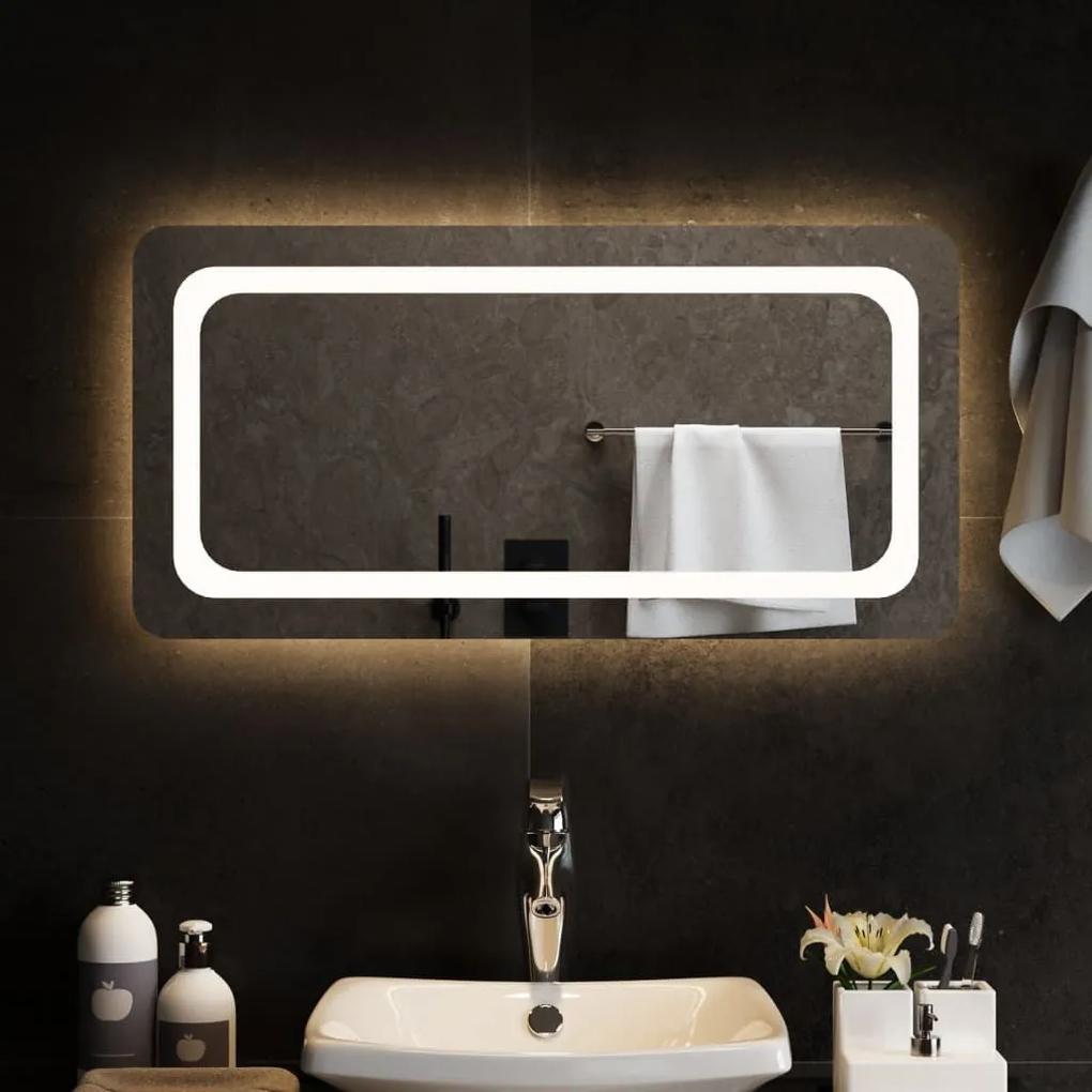 Καθρέφτης Μπάνιου με LED 80x40 εκ. - Διαφανές