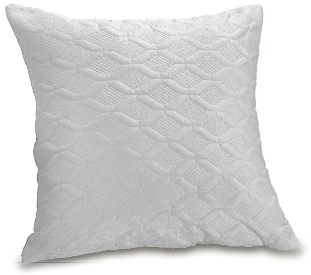 Διακοσμητική Μαξιλαροθήκη (45x45) Whitegg D0230 Λευκό