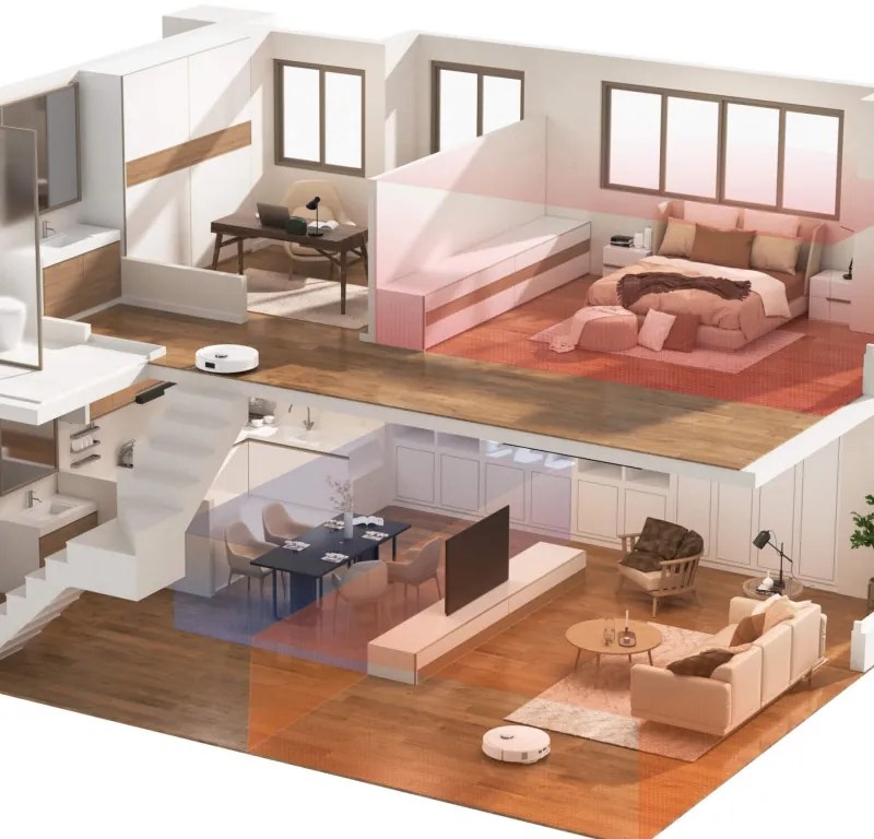 Ρομποτική ηλεκτρική σκούπα Roborock Q Revo Max V, 7000Pa, 180 λεπτά, 300 m2, Στεγνό/Μικρό, Wi-Fi, PreciSense® LiDAR + Reactive AI, Φωνητικός βοηθός, Λευκό